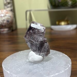 Chocolate calcite double cube